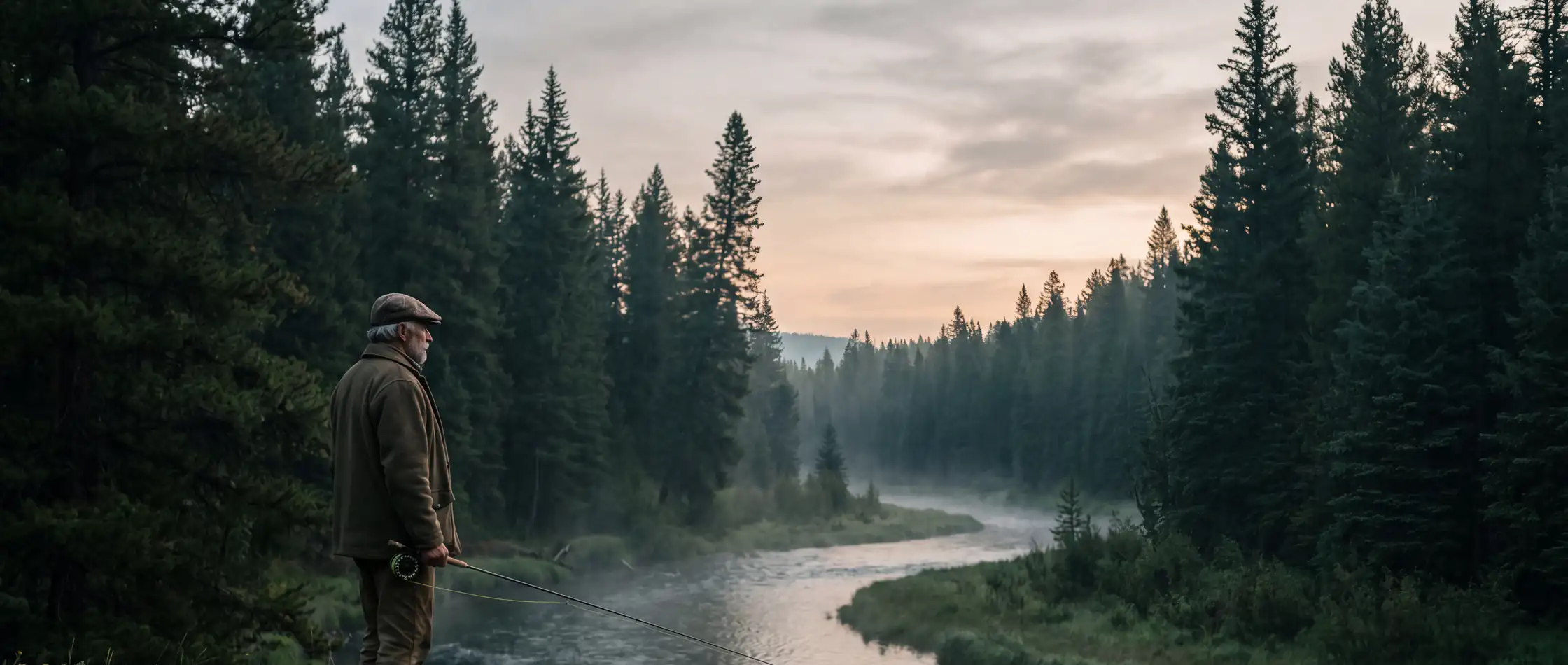 A private trout stream running through a Colorado ranch meadow
