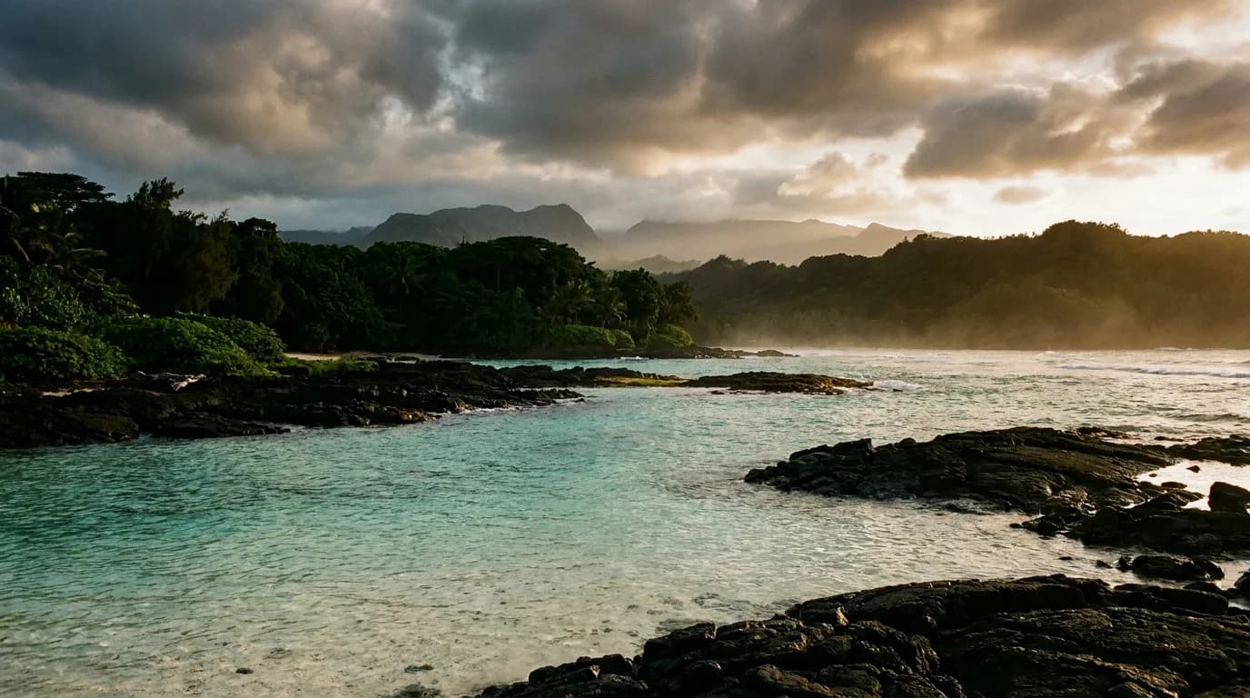 Fly fishing water in Hawaii