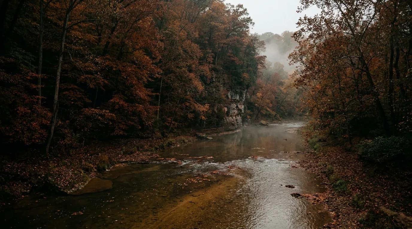 Fly fishing water in Indiana