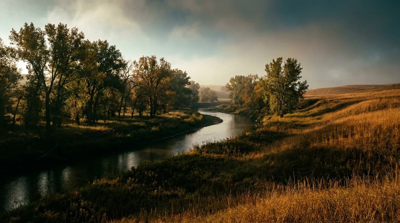 Fly fishing water in Kansas