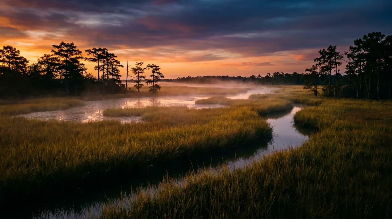 Fly fishing water in Louisiana