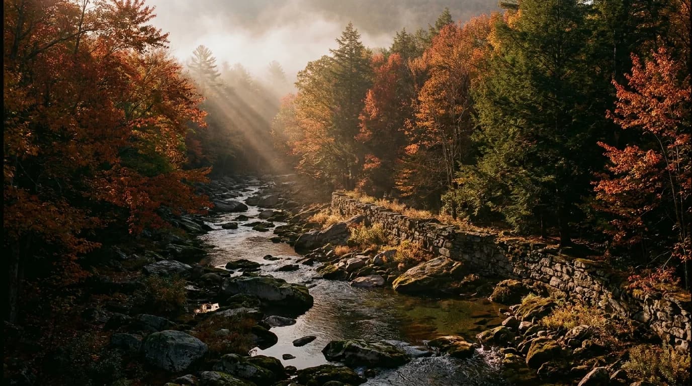 Fly fishing water in Massachusetts