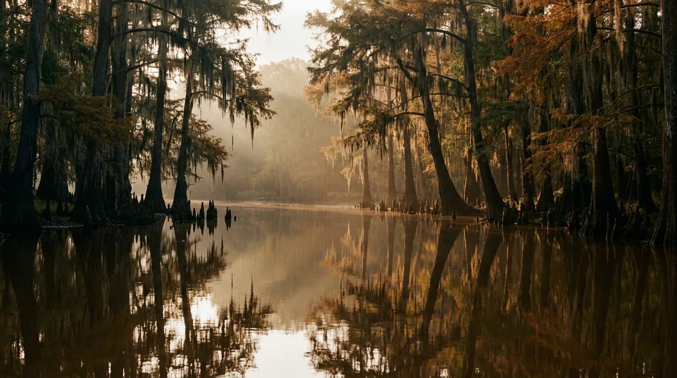 Fly fishing water in Mississippi