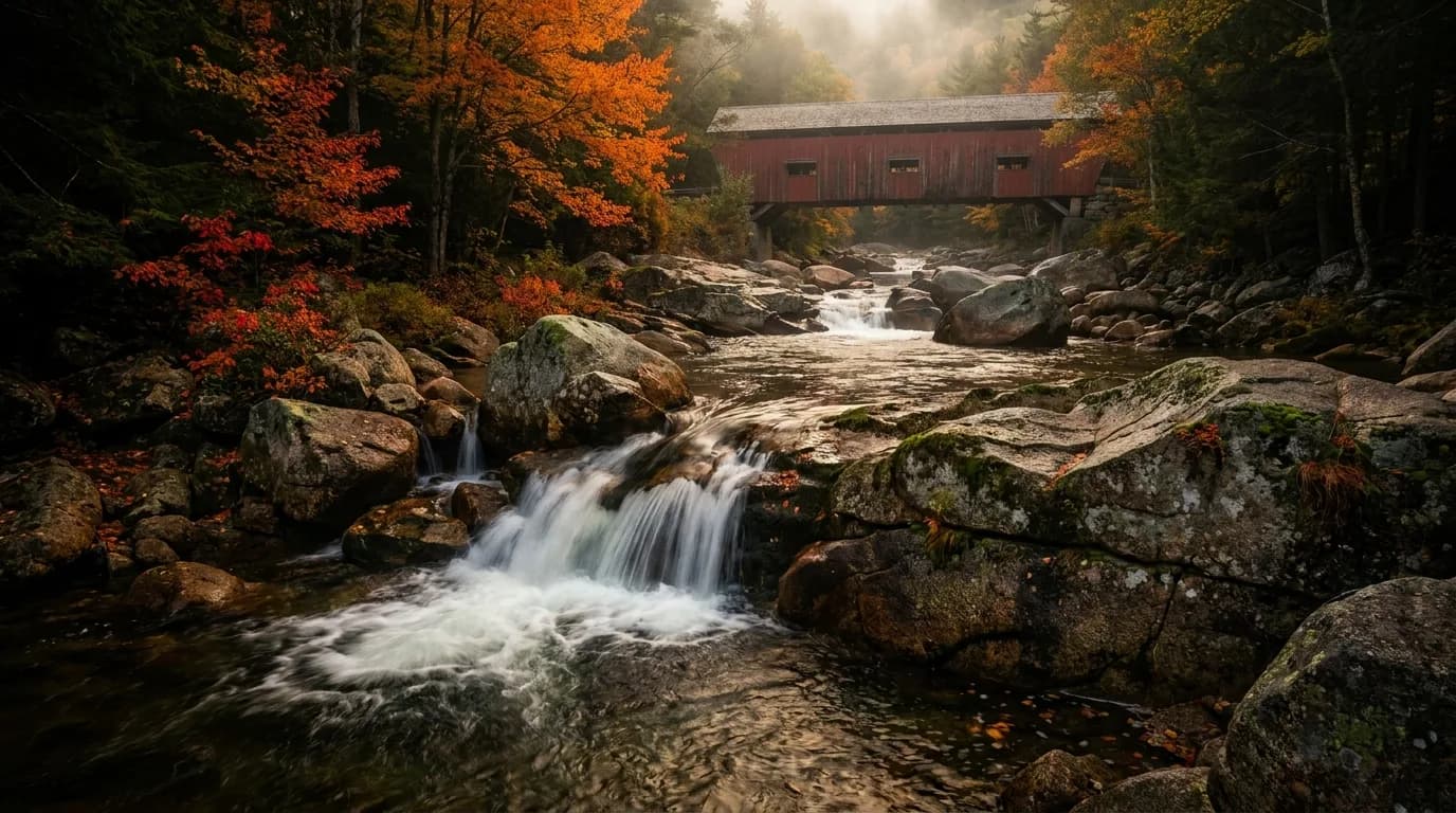 Fly fishing water in New Hampshire