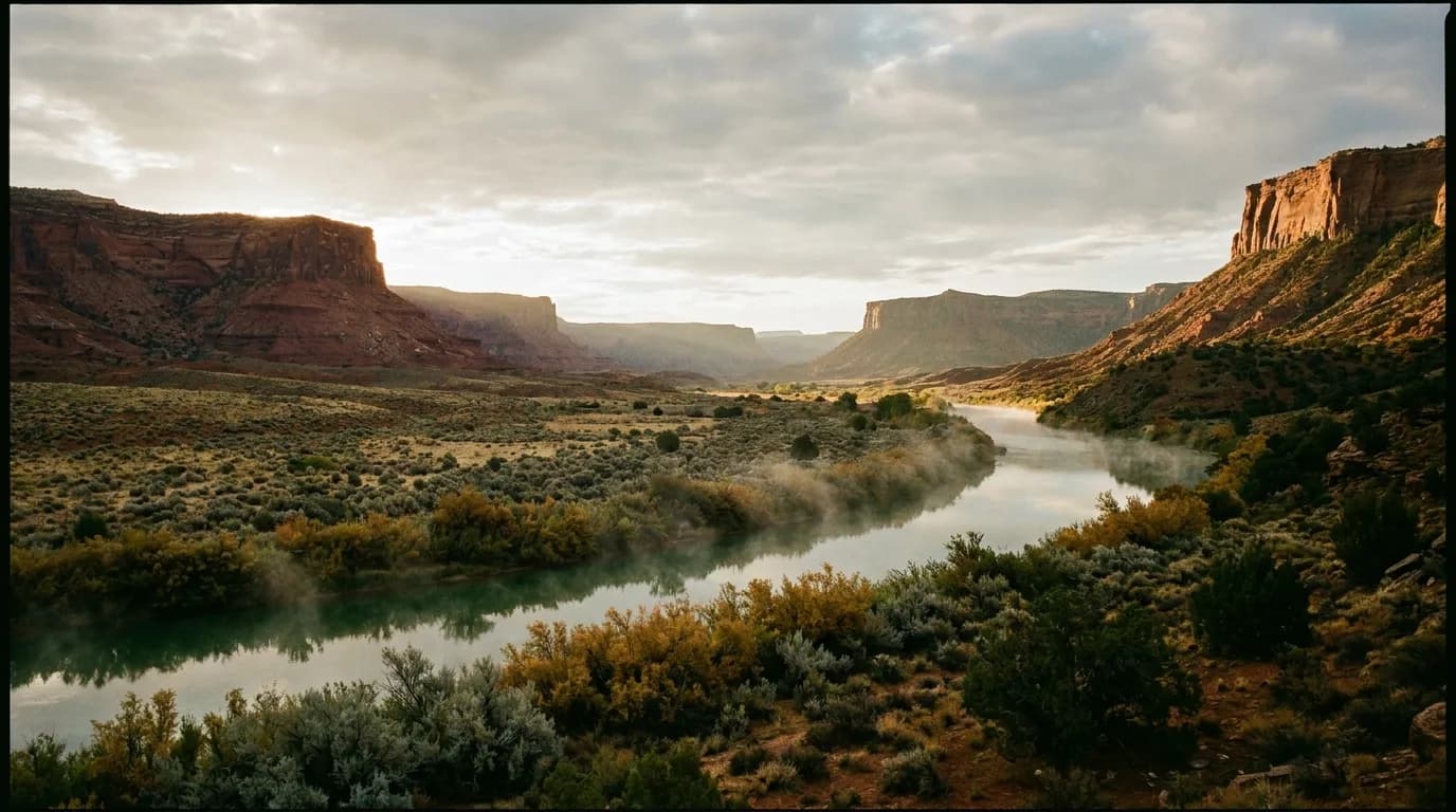 Fly fishing water in New Mexico