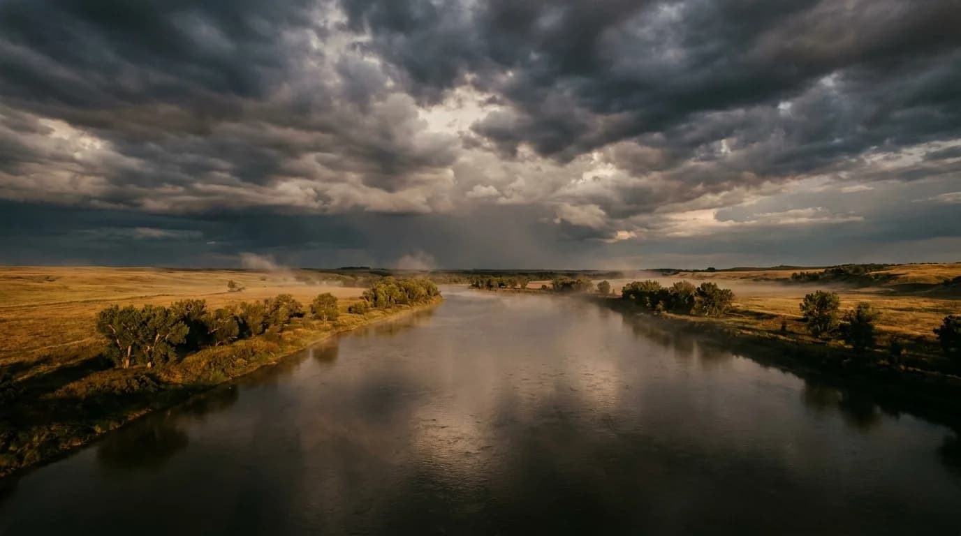 Fly fishing water in North Dakota