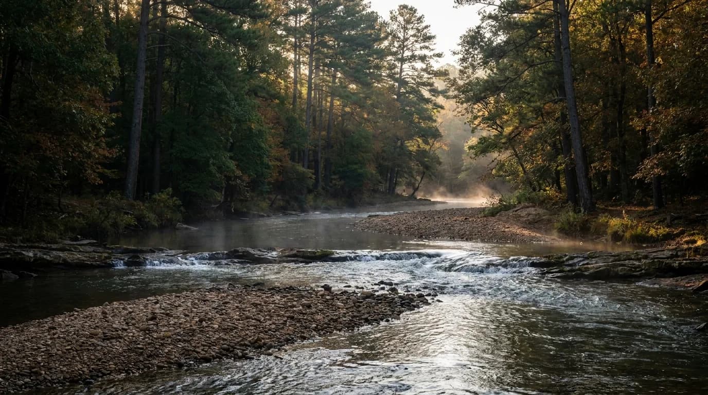 Fly fishing water in Oklahoma