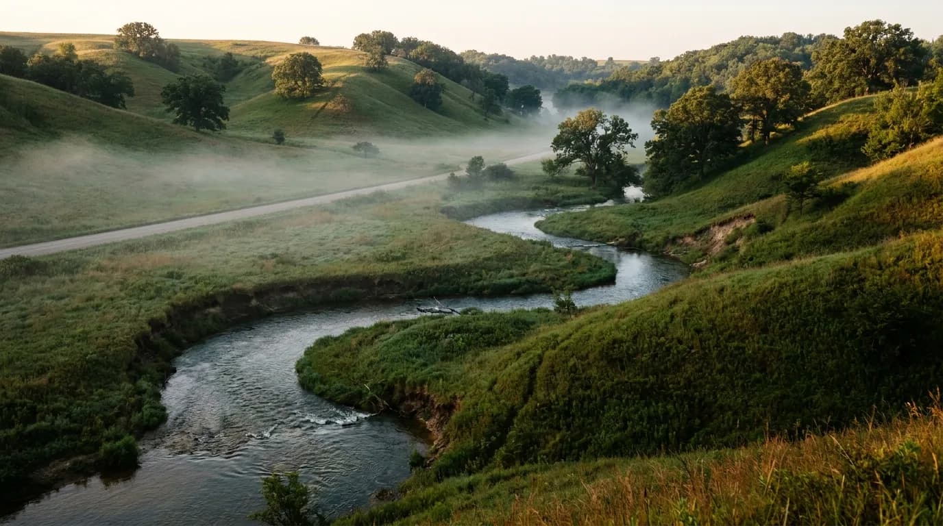 Fly fishing water in Wisconsin