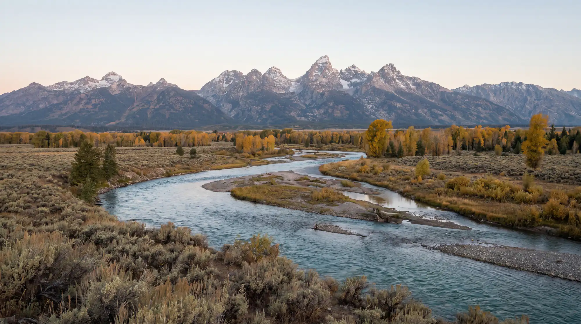 Fly fishing water in Wyoming
